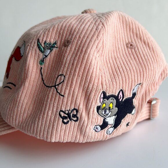 2023 Disney Parks Peach Corduroy Hat/Cap with Disney "CRITTERS" - Picture 4 of 6